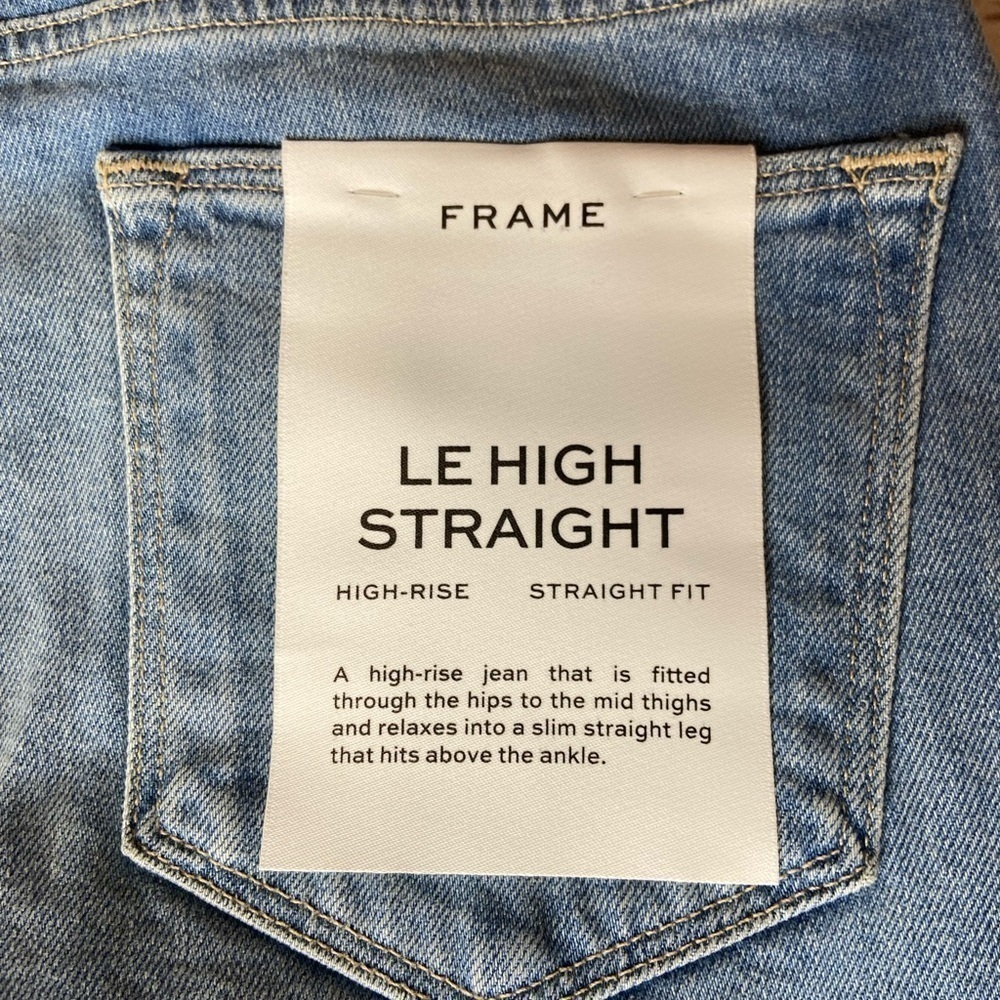 NWT Frame Denim Lehigh Straight Jeans Size 26 - Picture 4 of 11